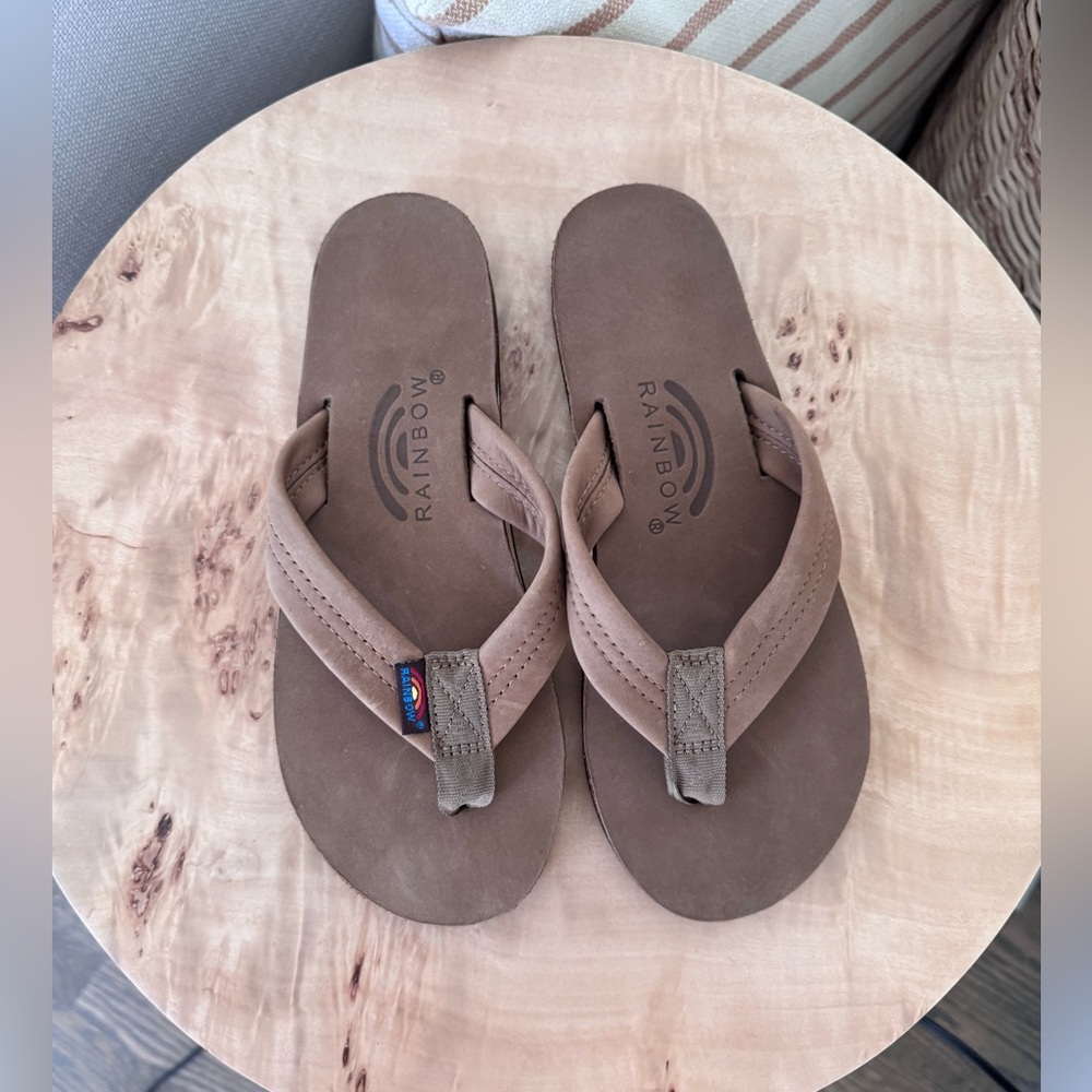 Rainbow Leather Sandals